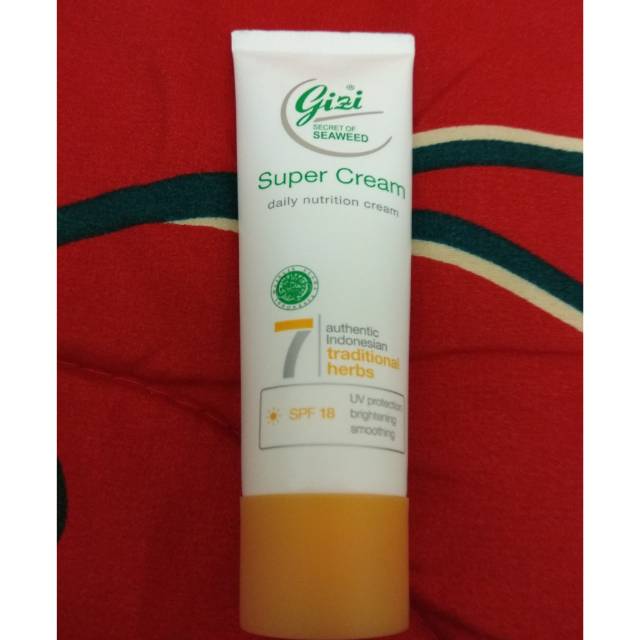 Gizi Seaweed Super Cream Daily SPF 18/Cream wajah/Pelembab Pencerah Herbal Brightening Aman/UVprotec