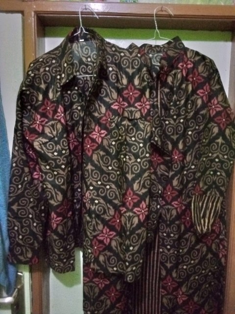 [ Bisa Cod ]maura Couple - Sania Ruffle Batik Couple Gamis Kemeja Pilihan