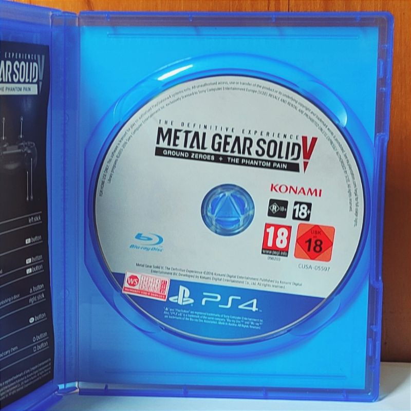 Metal Gear Solid V PS4 Kaset Metalgearsolid 5 Ground Zeroes + The Phantom Pain Playstation PS 4 5 CD BD Game Games PS4 PS5 Zero MGS Groundzeroed phantompain thephantompain MGSV MGS5 edition the definitive experience