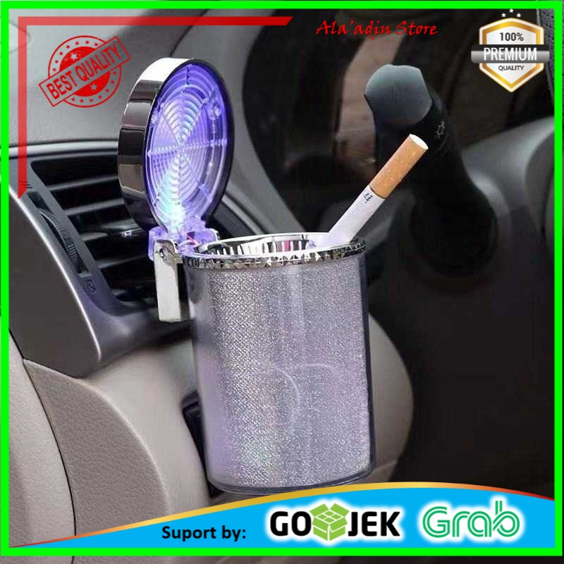 Cuci Gudang Noctilucent Asbak Rokok Mobil Car Ashtray LED Light - S5