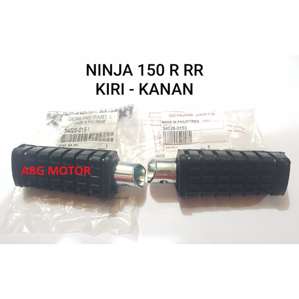 FOOTSTEP FOOT STEP KARET PIJAKAN KAKI BELAKANG SET NINJA 150 R RR ORIGINAL ASLI