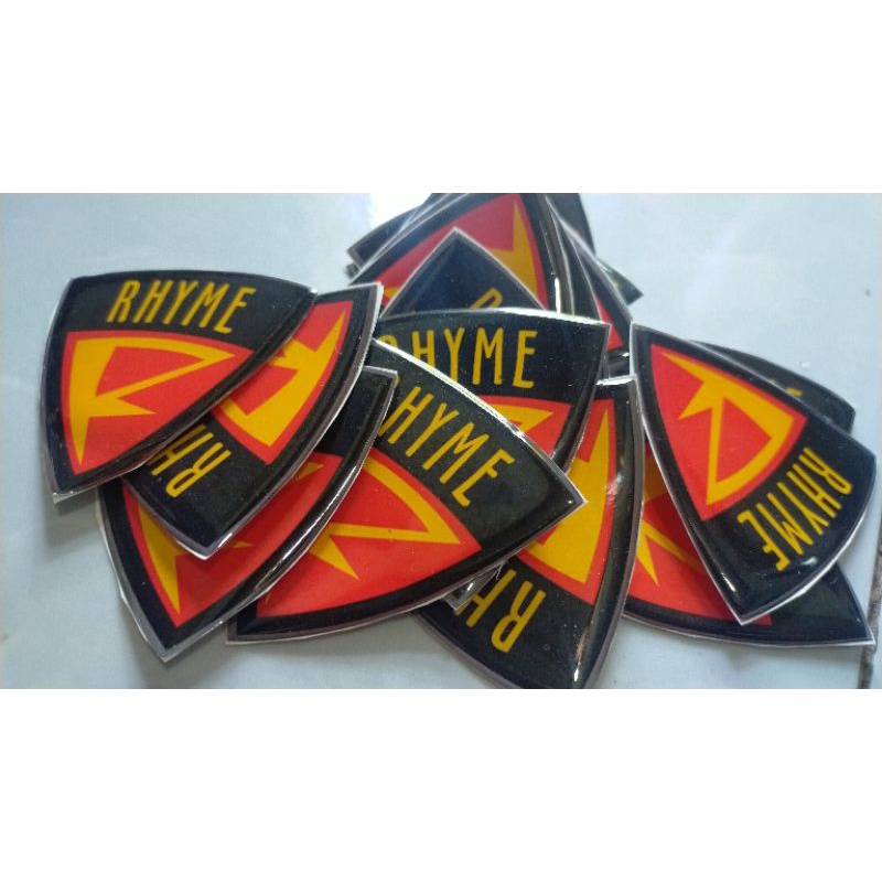 sticker timbul / EMBLEM RHYME AUDIO emblem lentur (sticker timbul ) murah terlaris