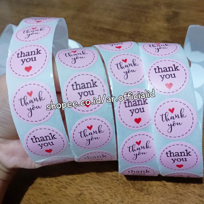 10PCS • STIKER THANK YOU THANKS 2,5CM LABEL KIRIM TERIMAKASIH BUKAN ROLL BUKAN ISI 500