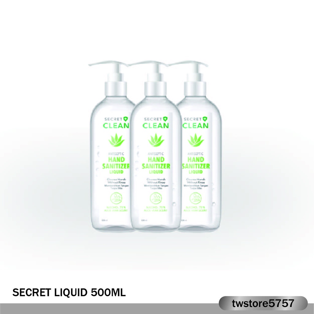 HAND SANITIZER LIQUID GEL FREE SILICON SECRET CLEAN KEMENKES ORIGINAL