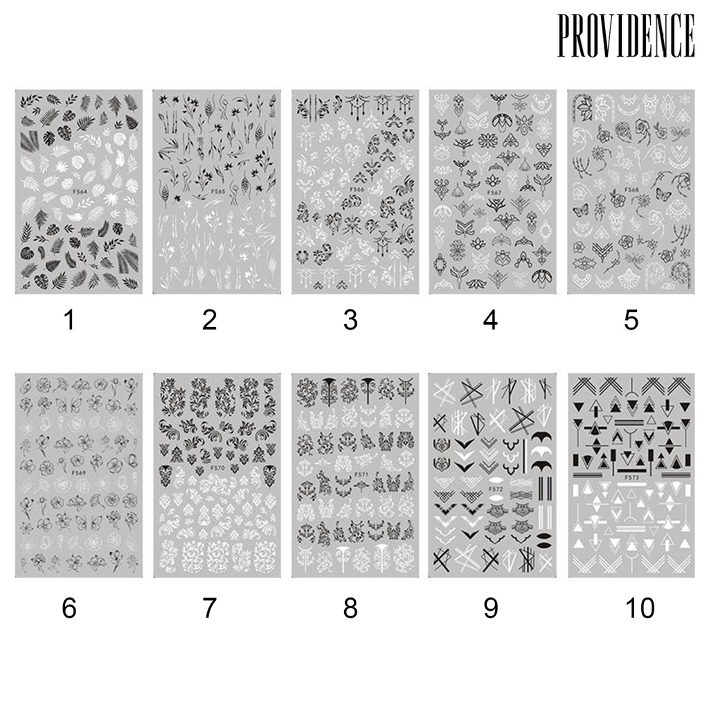 Providence Nail Sticker Self-Adhesive Long-lasting Multi-functional Abstract Lady Face Avocado Color 3D Nail Sticker for Girl