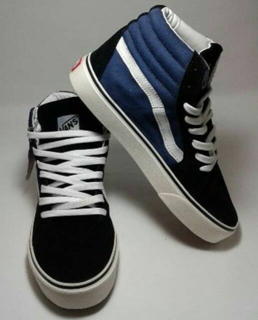 Sepatu Vans SK8 Waffle ICC Sepatu Sekolah Black white Blue Kado Cowok keren Sepatu Skate Hangout