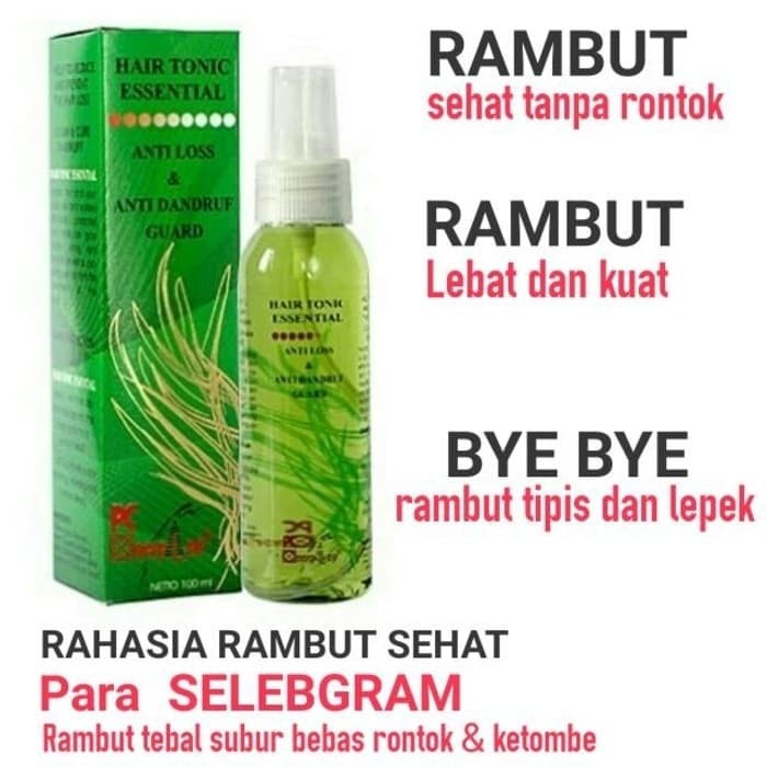 Hair Tonic Essential hijau / hair tonic vitamin essential green 100ml