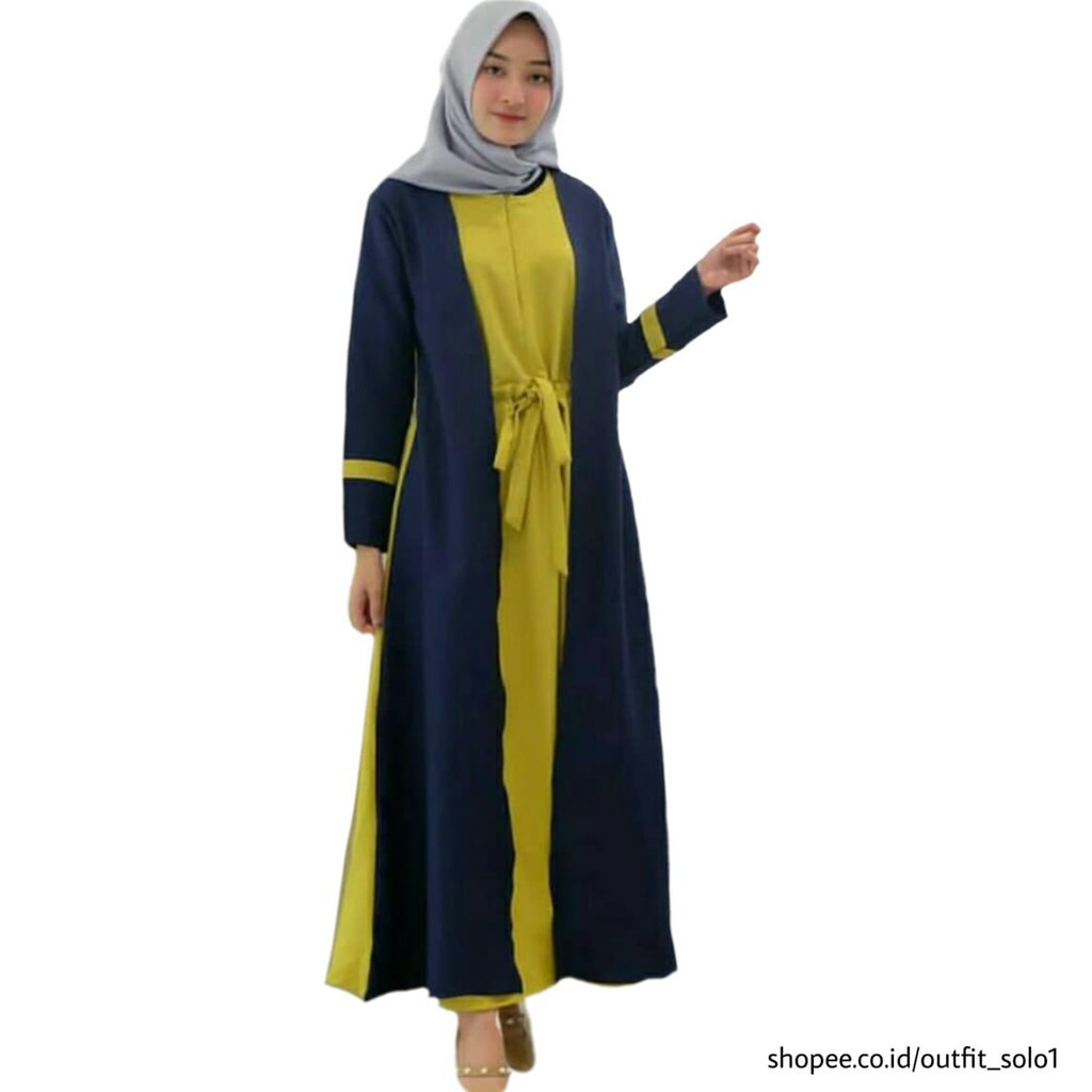 Combine Maxi | Gamis Remaja | Dress Muslim Modern