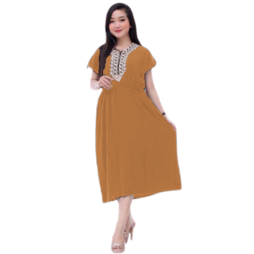 DASTER ARAB DLUSIA TUNIK HANIYAH|| RAYON SUPER GRADE A || RESLETING-Ds Manohara Yellow