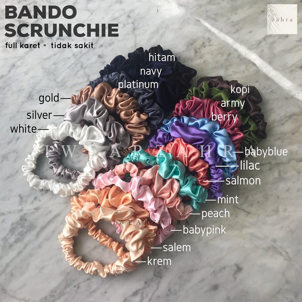 [ GROSIR 50 PCS ] BANDANA SCRUNCHIE [PART 2] - bando korea puff headband ruffle kerut accessories