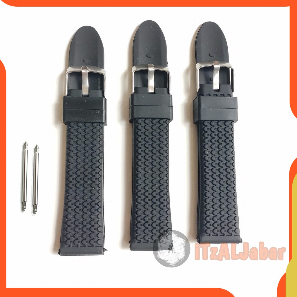 Tali jam tangan Karet Rubber strap 20mm Tali jam Karet 20mm Bonus pen