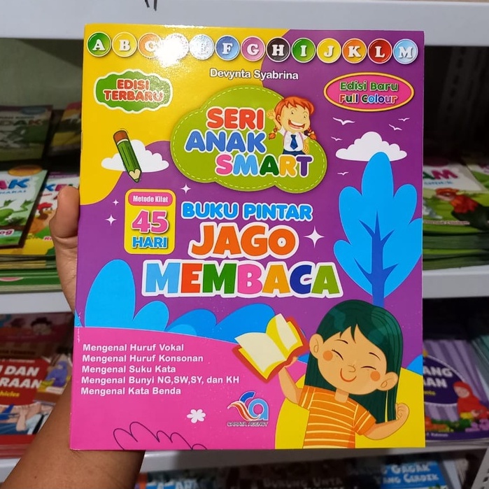 BUKU SERI ANAK SMART : 45 HARI JAGO MEMBACA - BUKU BELAJAR MEMBACA ANAK TK PAUD SD UK BESAR