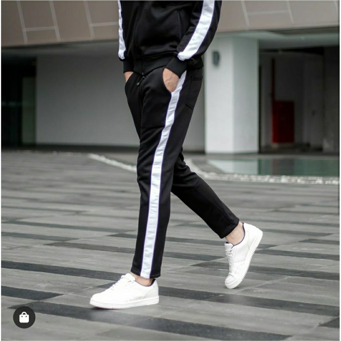 CELANA SWEATPANTS STRIPES STYLE JOGGER GRADE ORI