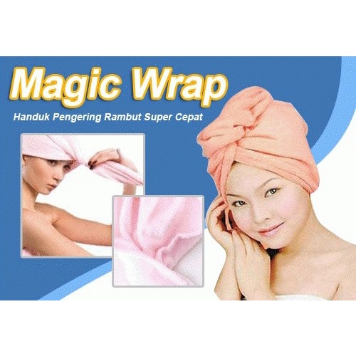 Hair wrap Magic Towel water handuk rambut penyerap air as seen tv style keramas kamar mandi bathroom