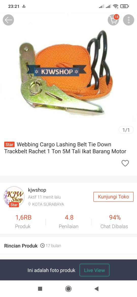 Webbing Cargo Lashing Belt Tie Down Trackbelt Rachet 1 Ton 5m Tali Ikat Barang Motor Gojek Nankai