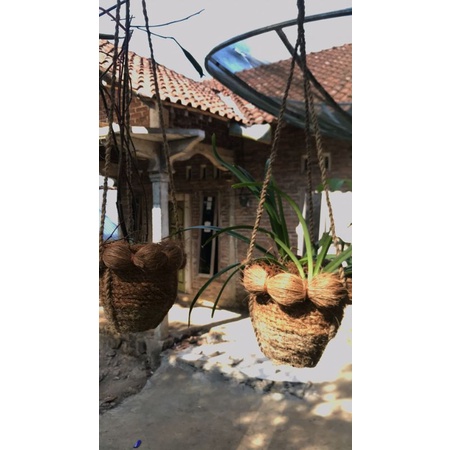 POT SABUT KELAPA GANTUNG (VAS ANGGREK) POT BUNGA TERLARIS TYPE B .