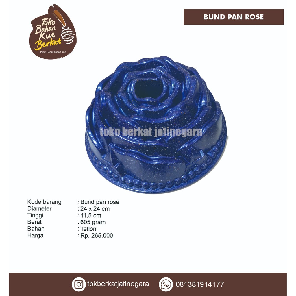 Bundt Pan Rose Loyang Premium 24 cm