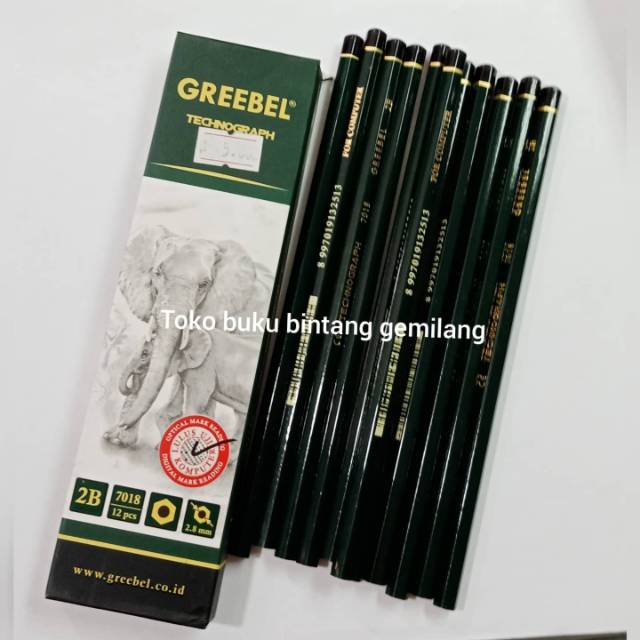 

ECER PENSIL 2B GREEBEL PER 1PCS