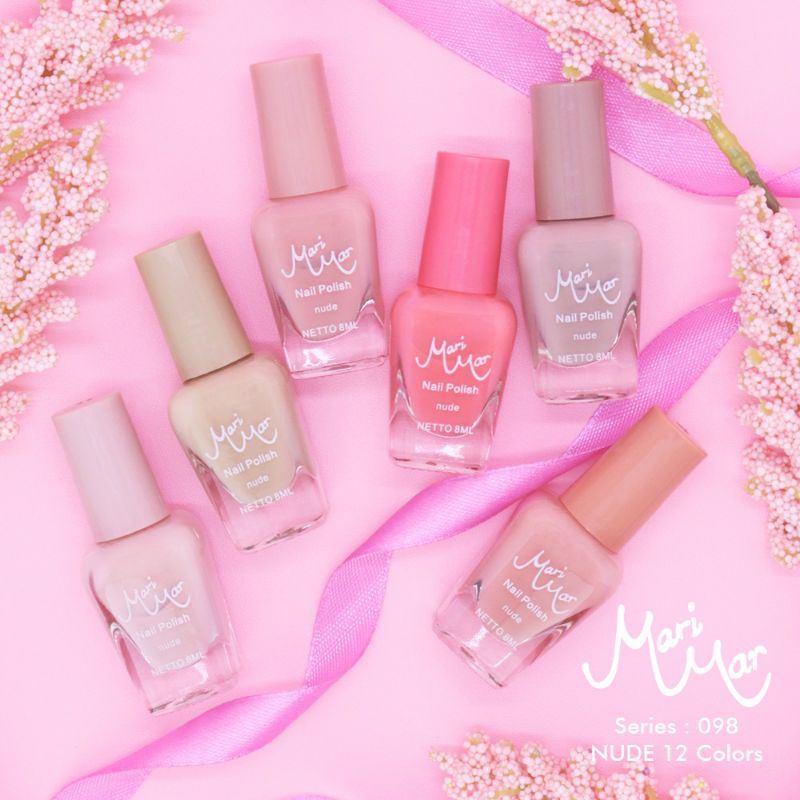 MARIMAR NAIL POLISH 12 COLOURS SHADES KODE : 098