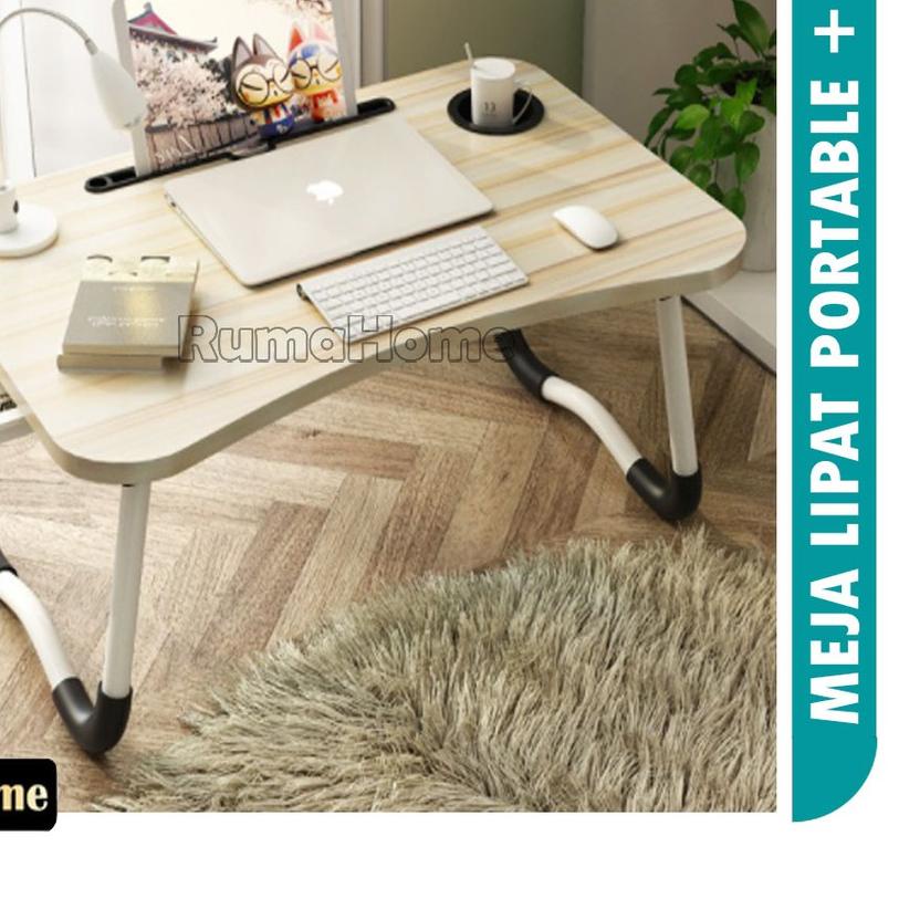 Meja Laptop laci, meja Belajar karakter Serbaguna and portable bisa naik turun 2 type