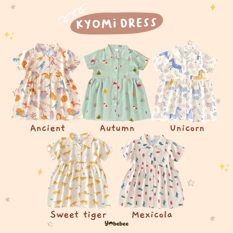 YOBEBEE KYOMI DRESS DRESS ANAK PEREMPUAN FASHION ANAK PEREMPUAN