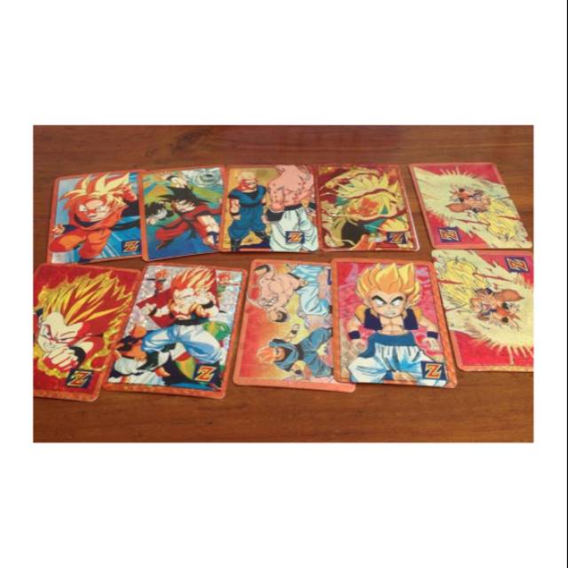 Kartu stiker hologram Dragon ball Z . Set B.