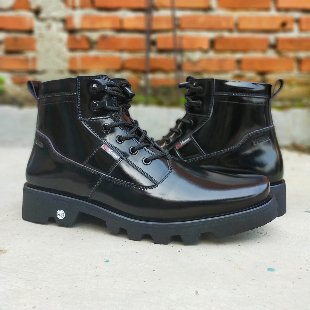 SEPATU PDH POLANTAS MODEL TERBARU BAHAN KULIT SAPI ASLI KILAP MERK MR MASTER SEPATU PDH DINAS KANTOR TNI POLRI SECURITY SATPAM SEPATU PANTOFEL