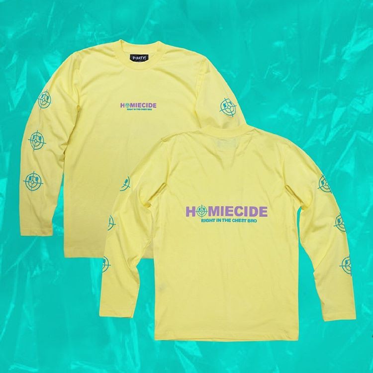 

GetDirrty Homiecide Longsleeve Shirt Pale Yellow 3D Foaming