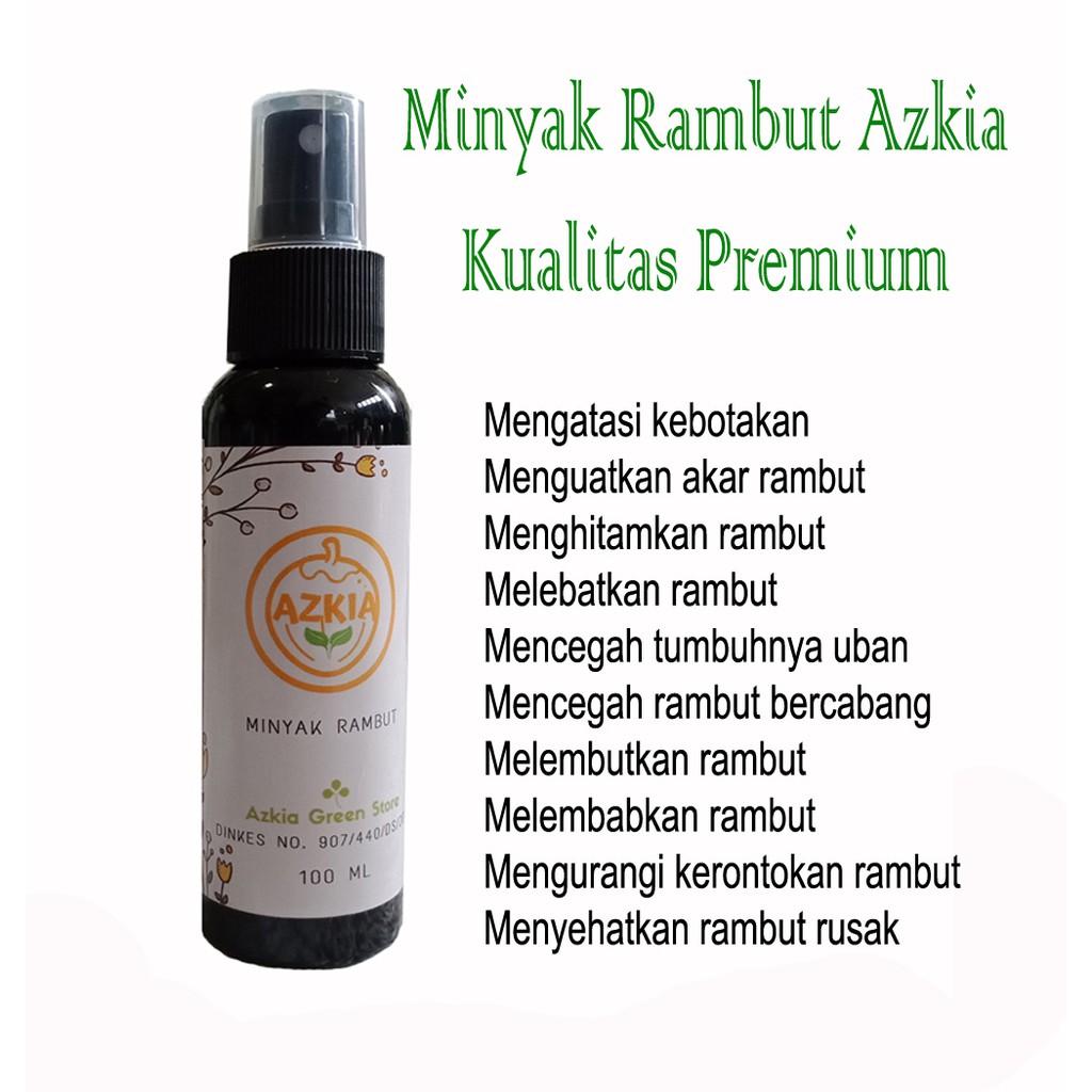 Jual Minyak Rambut Azkia 100 Ml Penyubur Rambut Penghitam Rambut Alami Indonesia Shopee Indonesia