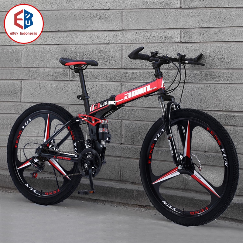26 inch sepeda gunung sepeda lipat sepeda Folding Bicycle Sepeda Olahraga-Roda Tiga Pisau