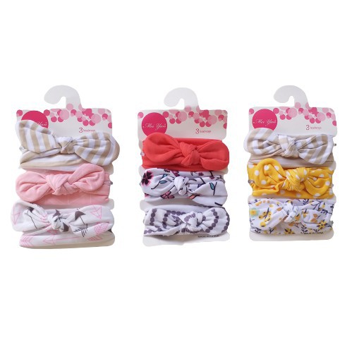 LittleAaron BANDANA MOTIF Baby Headband 3 in 1 Bandana Bando Pita Bayi Anak