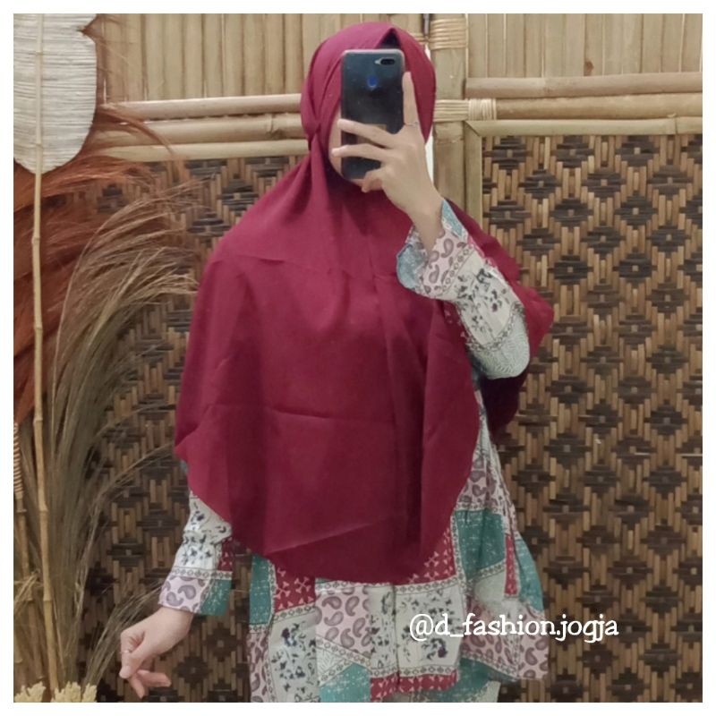 Khimar pet tali /  / hijab syari / hijab instant pet tali syari - Alisha pet jumbo