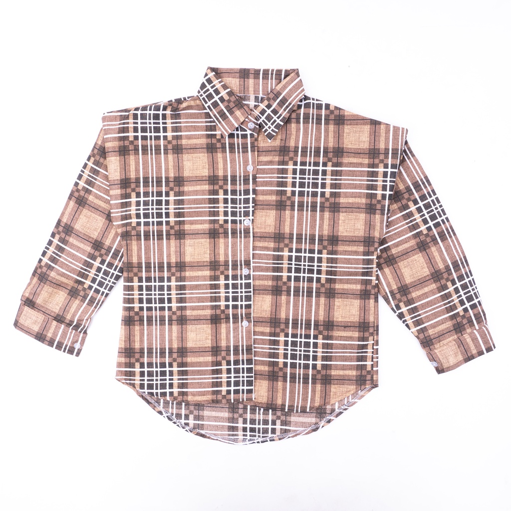 IL - KEMEJA MERYYL FLANEL SHIRT / KEMEJA WANITA OVERSIZED KOTAK FLANEL TARTAN