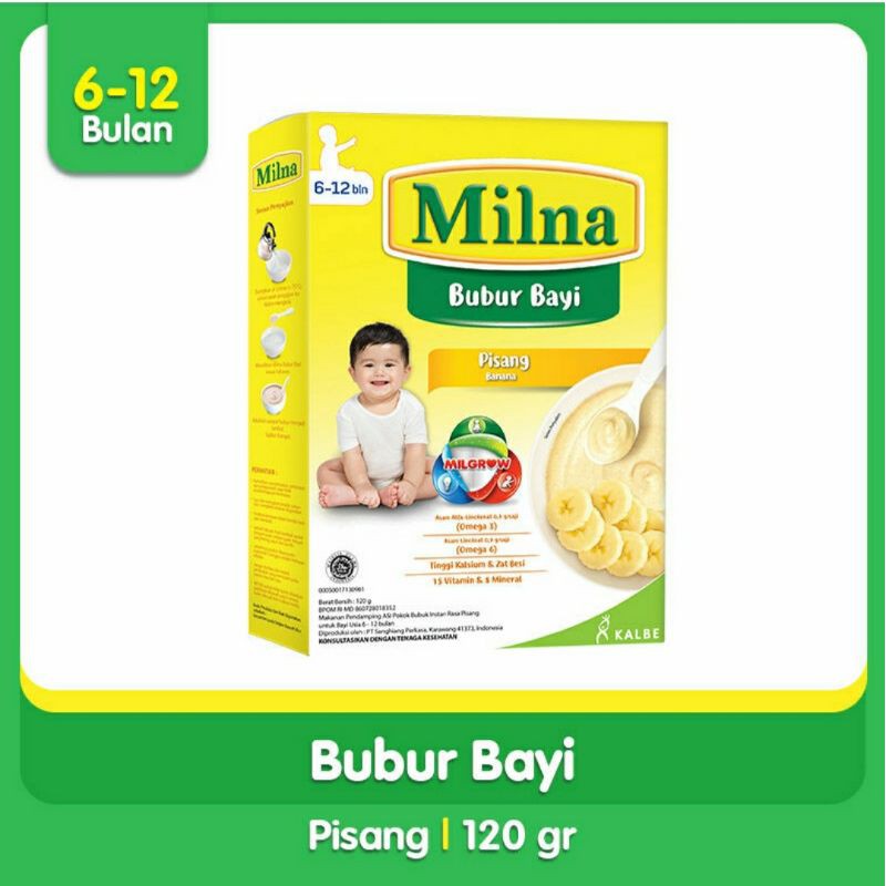 Milna Bubur Bayi 6-12M 120gr/ Bubur bayi - 120gr