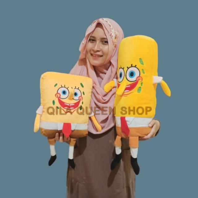 Boneka SPONGEBOB SEPASANG M  bantal dan guling