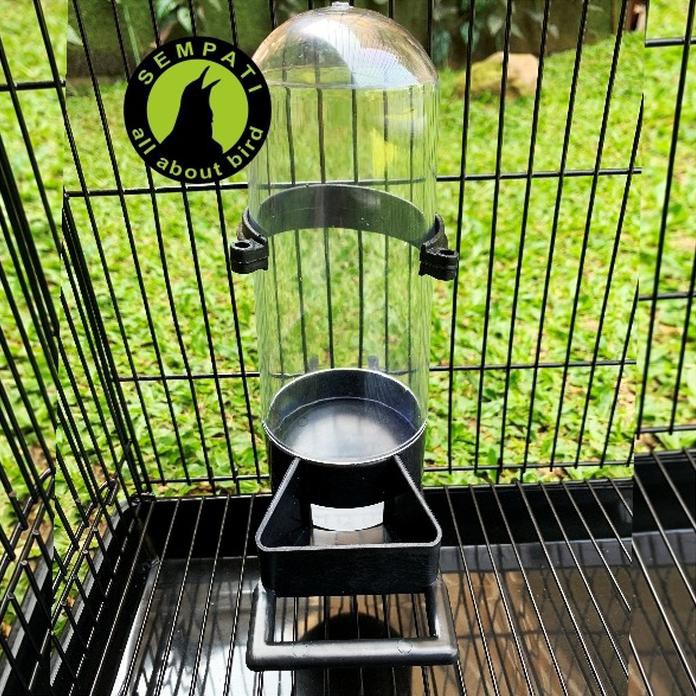 DISPENSER TABUNG JUMBO KEPALA LEBAR CEPUK WADAH PAKAN MINUM BURUNG ~BERKUALITAS~