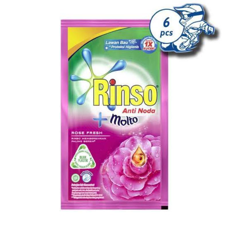 Rinso cair anti noda + molto  ( 6x 38ml)