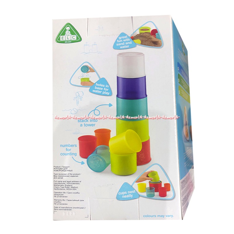 ELC Stacking Cups Colorful Mainan Susun Mug Gelas Untuk Bayi 6-36bulan Warna Warni Staking Colorfull