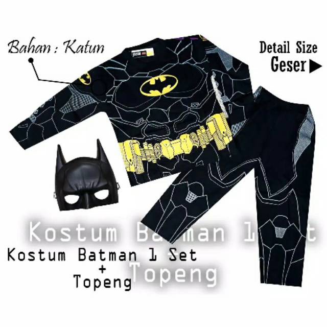 kostum batman hitam