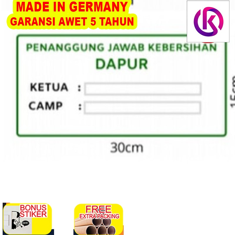 

Promo Acrylic Papan penanggung jawab