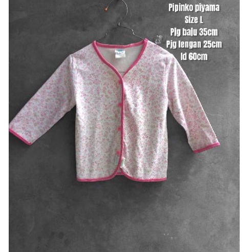 PRELOVED PIYAMA ANAK CEWEK PIPINKO,ATASAN PIPINIKO,BAJU TIDUR ANAK CEWEK,BAJU UMUR 2 TAHUN