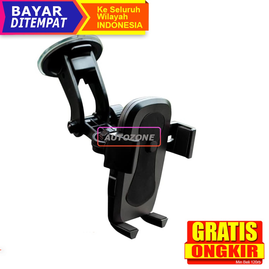 [BAYAR DITEMPAT]  Phone Holder / Tempat HP Mobil Universal Model B1 - Hitam