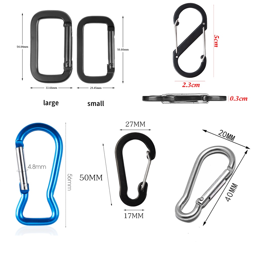 [Harga Grosir]1pc Carabiner D-ring Multifungsi Bahan Aluminum Alloy Untuk Olahraga Outdoor/Hot Sale