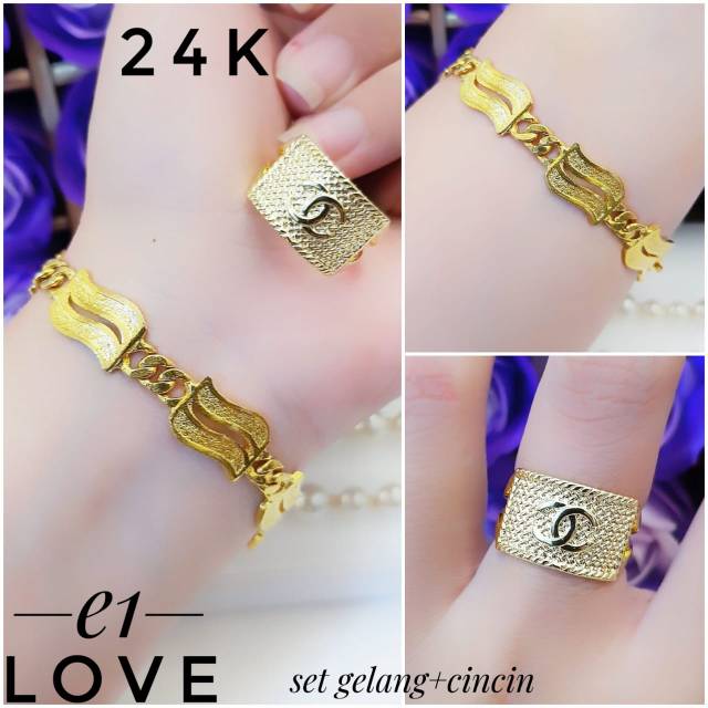 Xuping set perhiasan lapis emas 24k 2718h