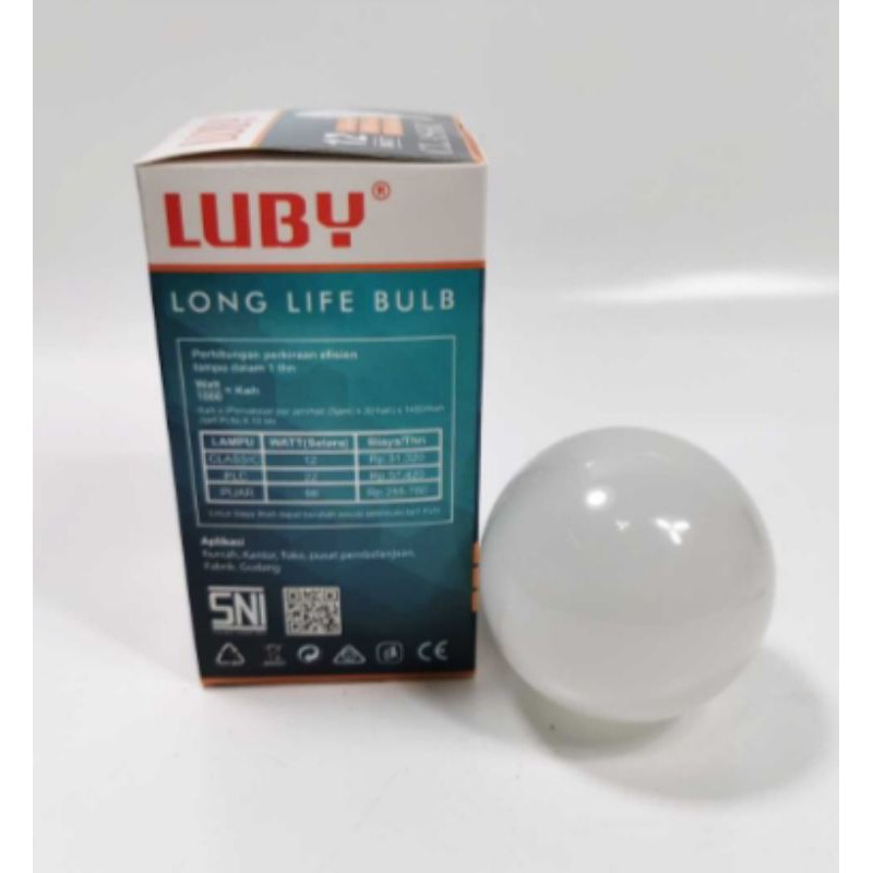 Luby Classic 15W Lampu Bohlam LED 15 Watt Bulb PUTIH Garansi 1 Tahun