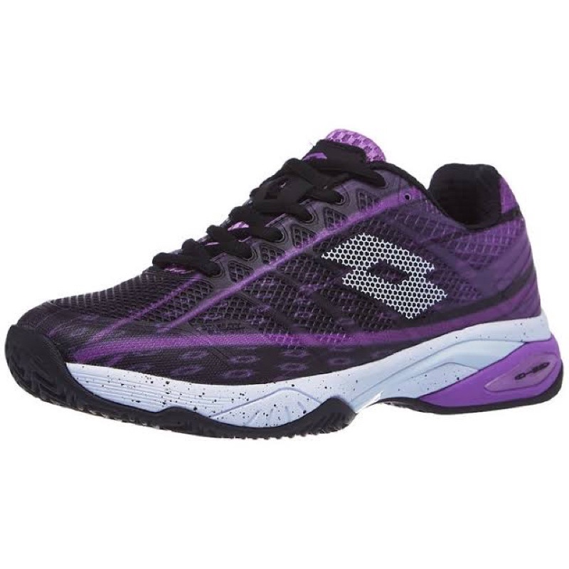 CUCI GUDANG SEPATU TENIS LOTTO MIRAGE 300 BLACK/PURPLE STABILIZER