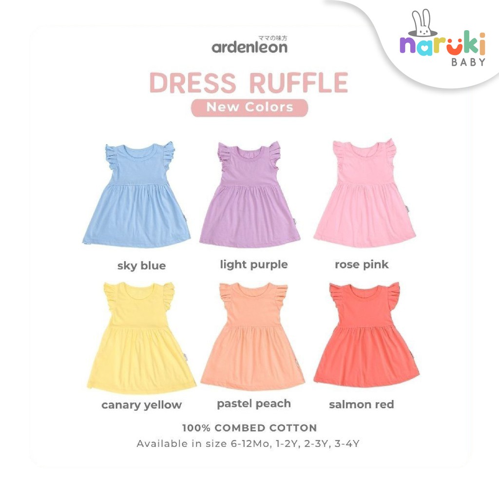 Ardenleon Baju Dress Ruffle Baby Kids Arden Leon Anak Bayi (NEW COLOR)