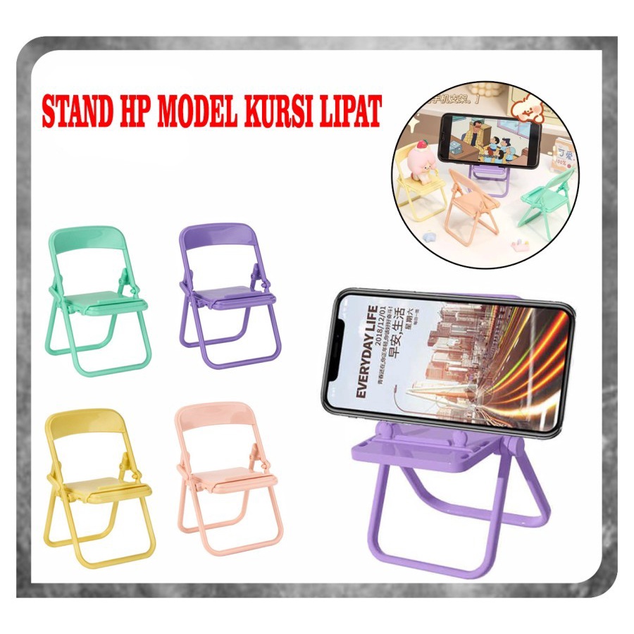 Stand HP Kursi Lipat / Holder HP Kursi Lipat / Folding Chair Holder HP / Phone Holder Kursi Lipat