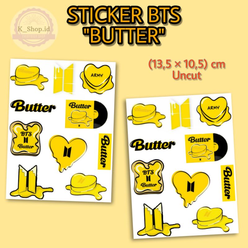 [Unaverse] STIKER /STICKER BTS BUTTER Glossy Murah