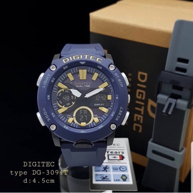 JAM TANGAN PRIA DIGITEC PAKET RUBBER DG-3094/ DA-3118T ORIGINAL WATERPROOF